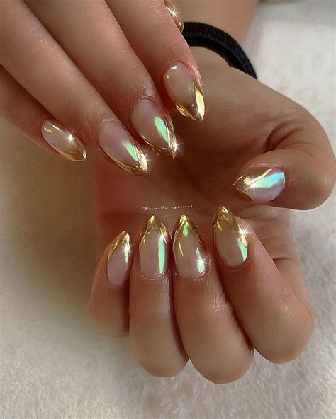 gold chrome french tip